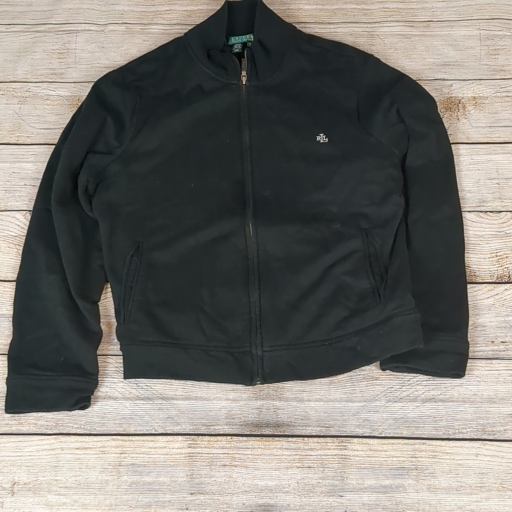 Lauren Ralph Lauren Black zipped jacket size XL